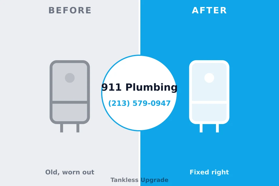 Before and after: plumbing repair Milford Square, PA